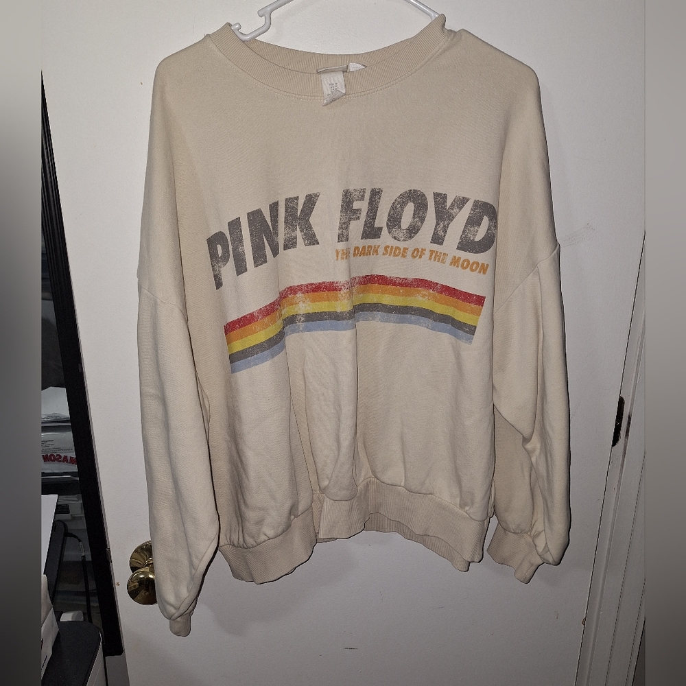 Pink Floyd Cream Sweatshirt Medium But Fits Like A Large